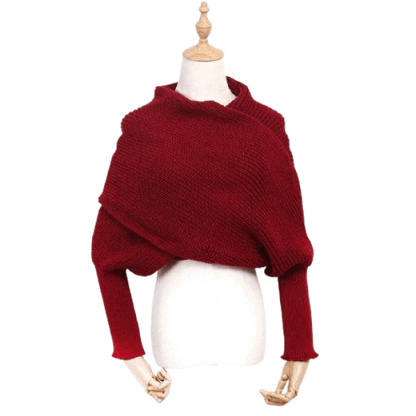 Вълнен Шал с Ръкави