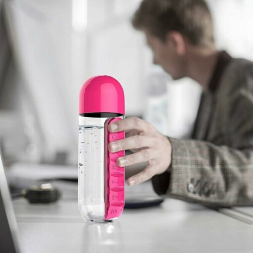 PILLFLASK™ БУТИЛКА ЗА ВОДА 600МЛ PILLBOX - Image 2