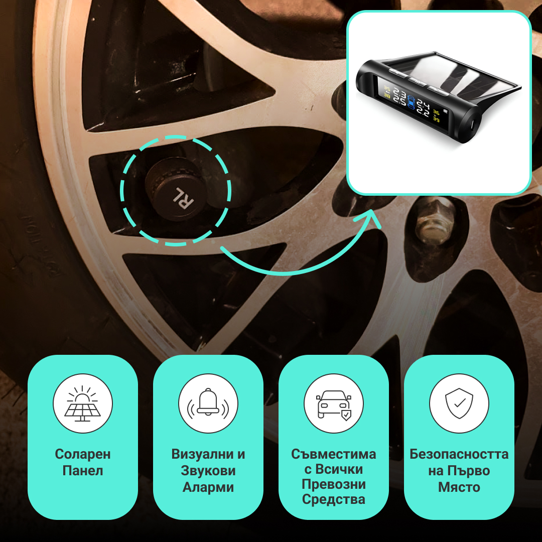 Riboton™ - Слънчева система за мониторинг на налягането в гумите - Image 4