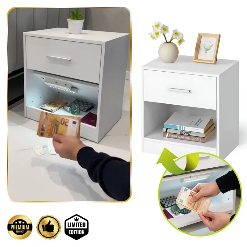 NovaCasa™ – Умно нощно шкафче със скрито отделение
